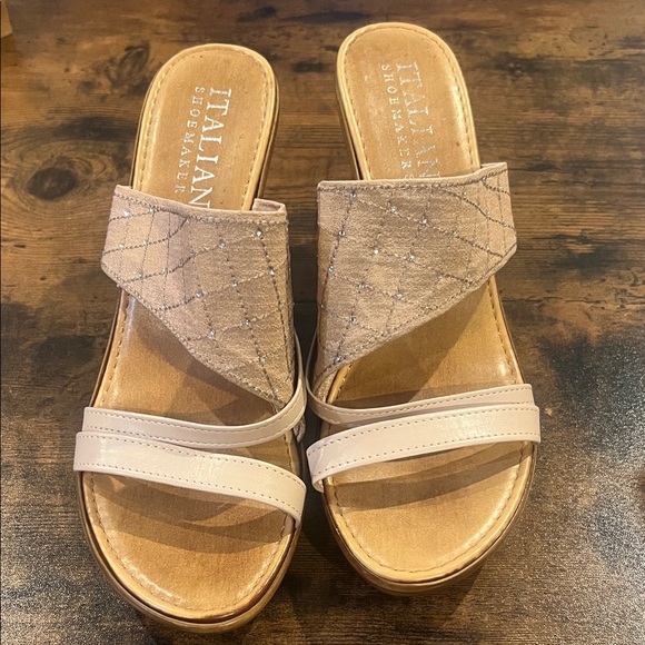 Italian Shoemakers Shoes - Italian Shoemakers Beige and Cream Sandals